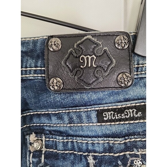 Miss Me Girls Size 10 Dark Blue Bling Jeans  JK592B2 Back To School - Picture 8 of 11